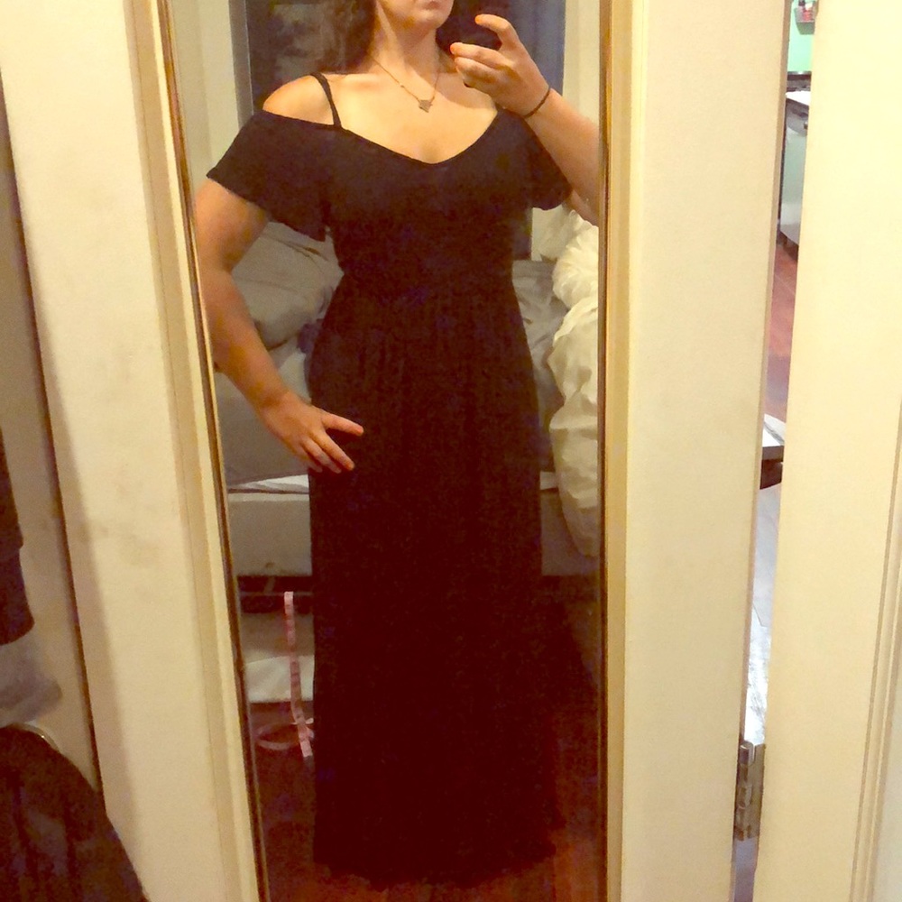 Floor length off the shoulder dress